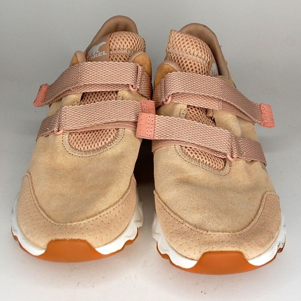 Sorel Women's Kinetic Impact Lite Strap Sneakers Size 10 Natural Tan Suede
